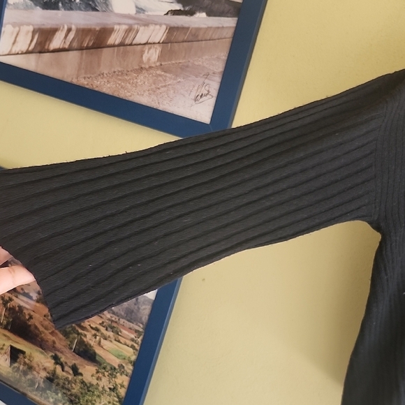 Madewell Charcoal Ribbed Sweater 22% Merino Wool 5% Alpaca - Picture 4 of 11